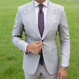 Purple With Yellow And Blue Horsebit Necktie