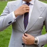 Purple With Yellow And Blue Horsebit Necktie