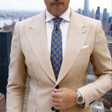 Blue With Yellow Floral Necktie