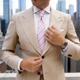 Pink With Purple Striped Necktie