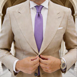 Purple With Light Purple Diagonal Stripes Necktie