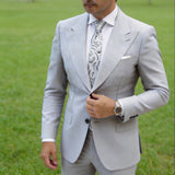 Light Gray Necktie With Black Curves