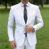 Black with White Diagonal Stripes Necktie