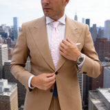 Light Grayish White with Pink Swirly Heart Necktie