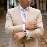 Pink With Purple White Checkered Necktie