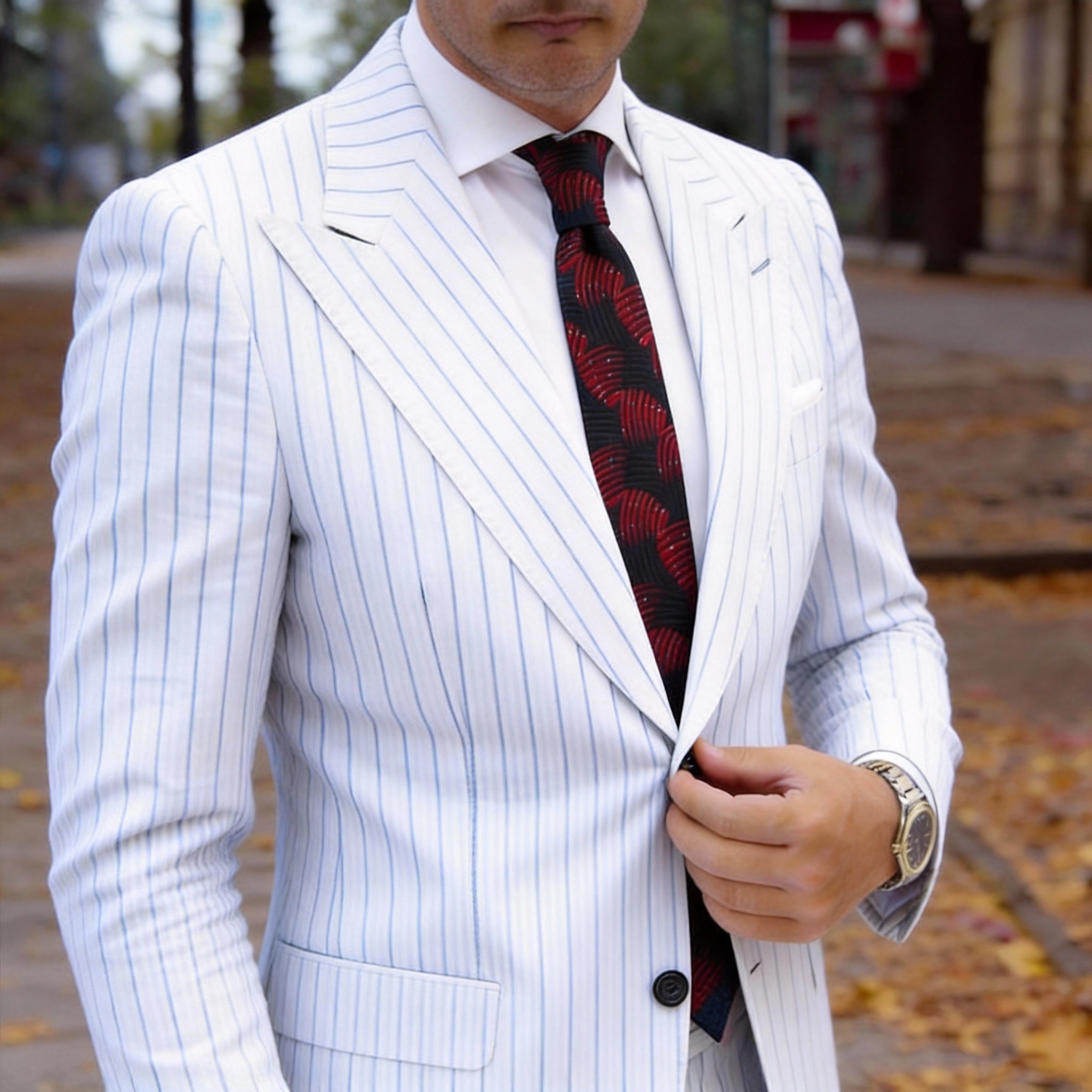 Black with Red Speckled Necktie