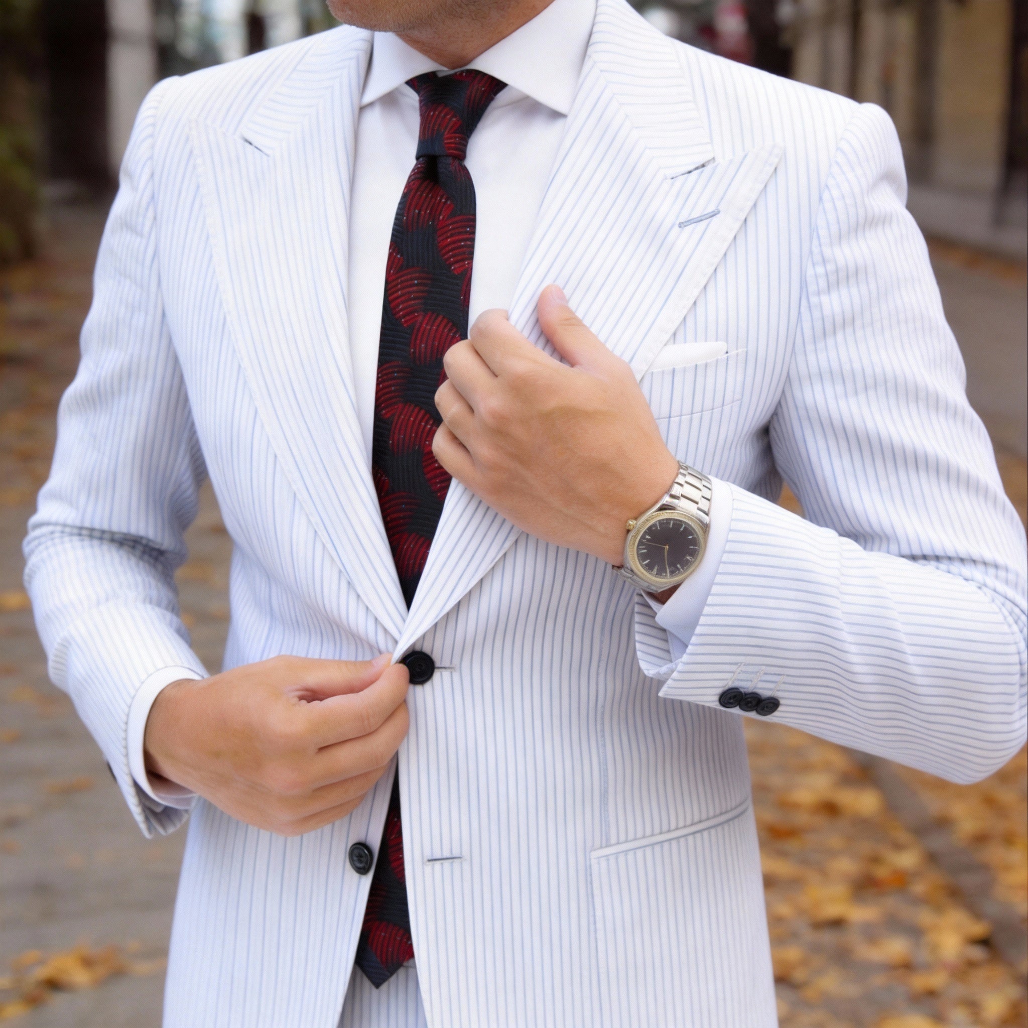 Black with Red Speckled Necktie