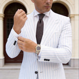 Black With White Grid Necktie