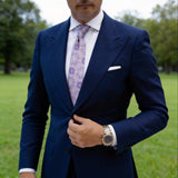 Light Purple With Purple Floral Necktie