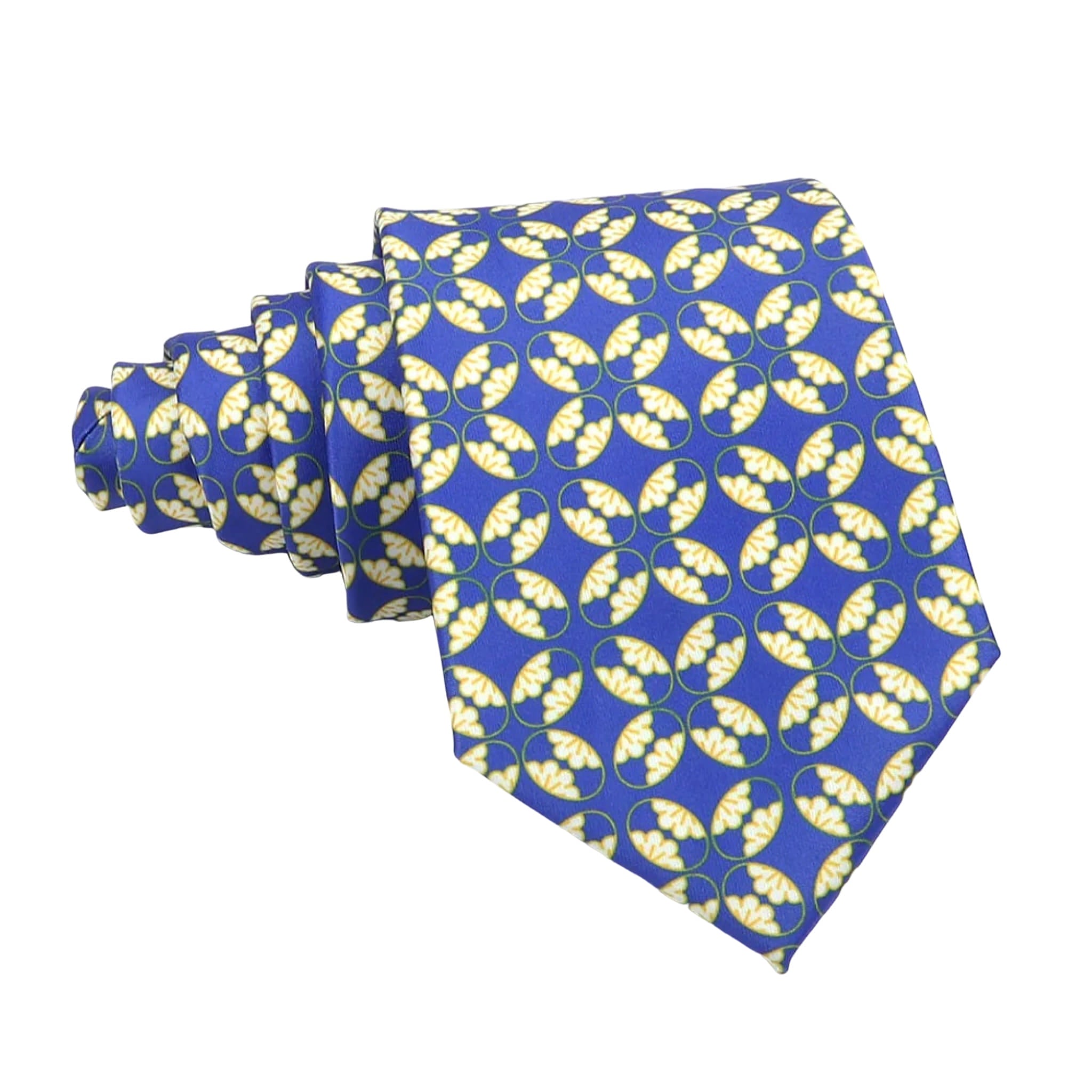 White With Blue Checkered Necktie