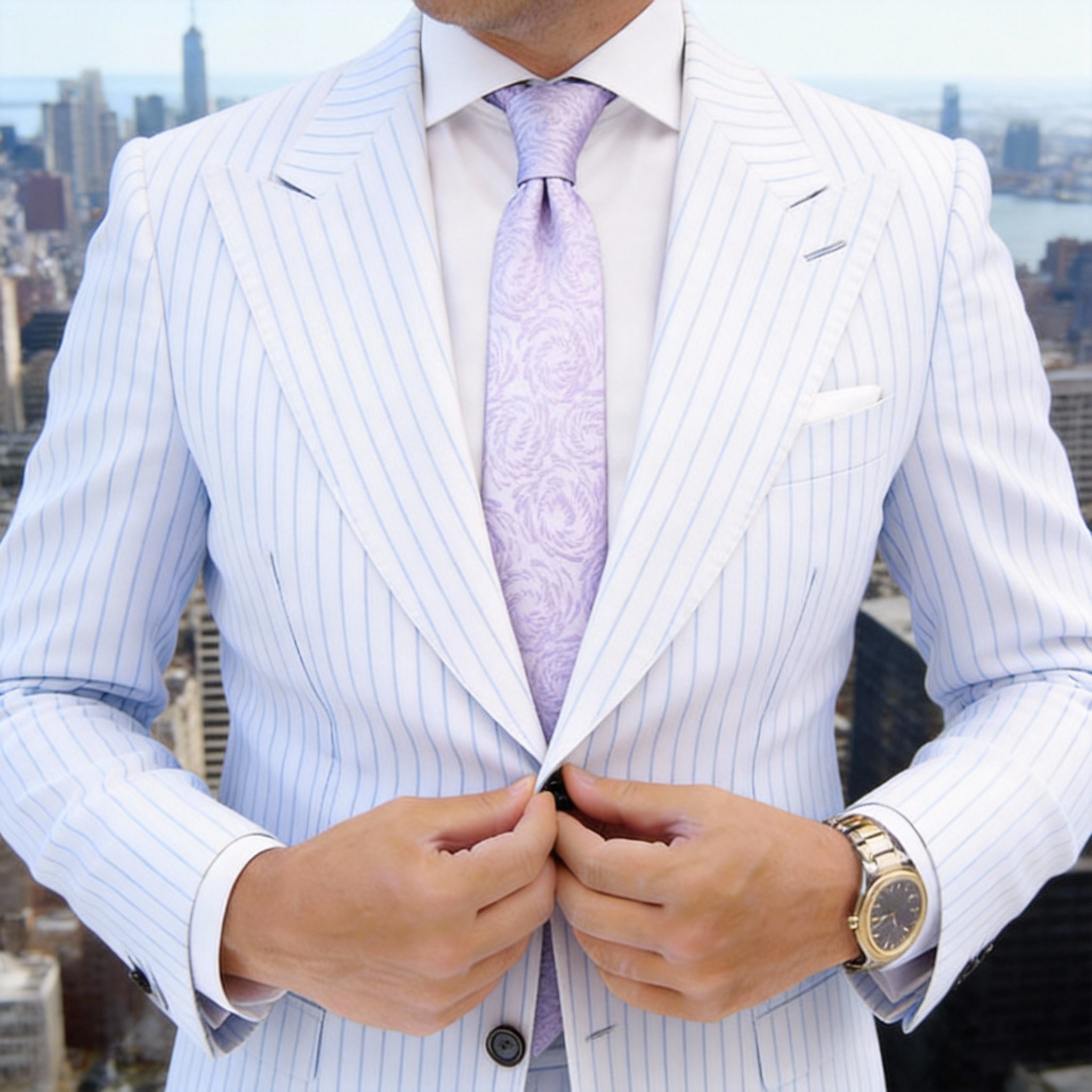 Light Purple With Light Purple Swirl Necktie