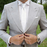 White with Gray Swirl Necktie