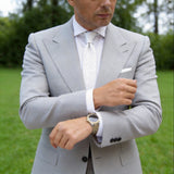 White with Gray Swirl Necktie