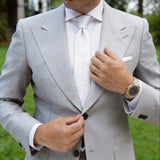 White with Gray Swirl Necktie