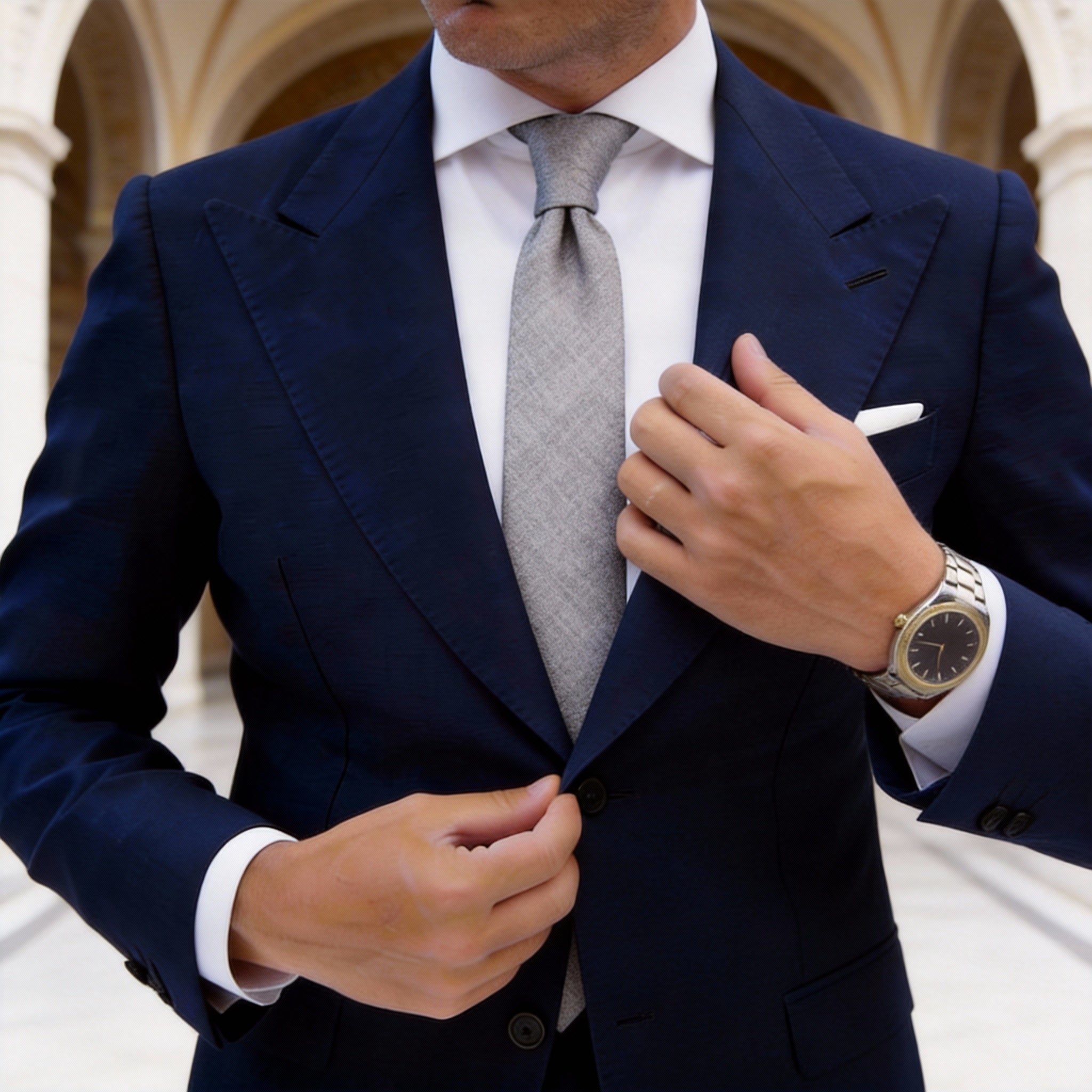 Beige With Subtle Texture Necktie