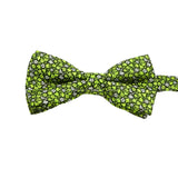 Black Green Floral Bowtie