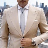 Light Gray Solid Necktie