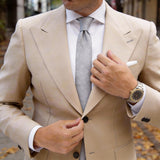 Light Gray Solid Necktie