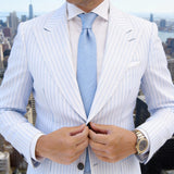 Light Blue Solid Necktie