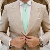 Light Green Solid Necktie