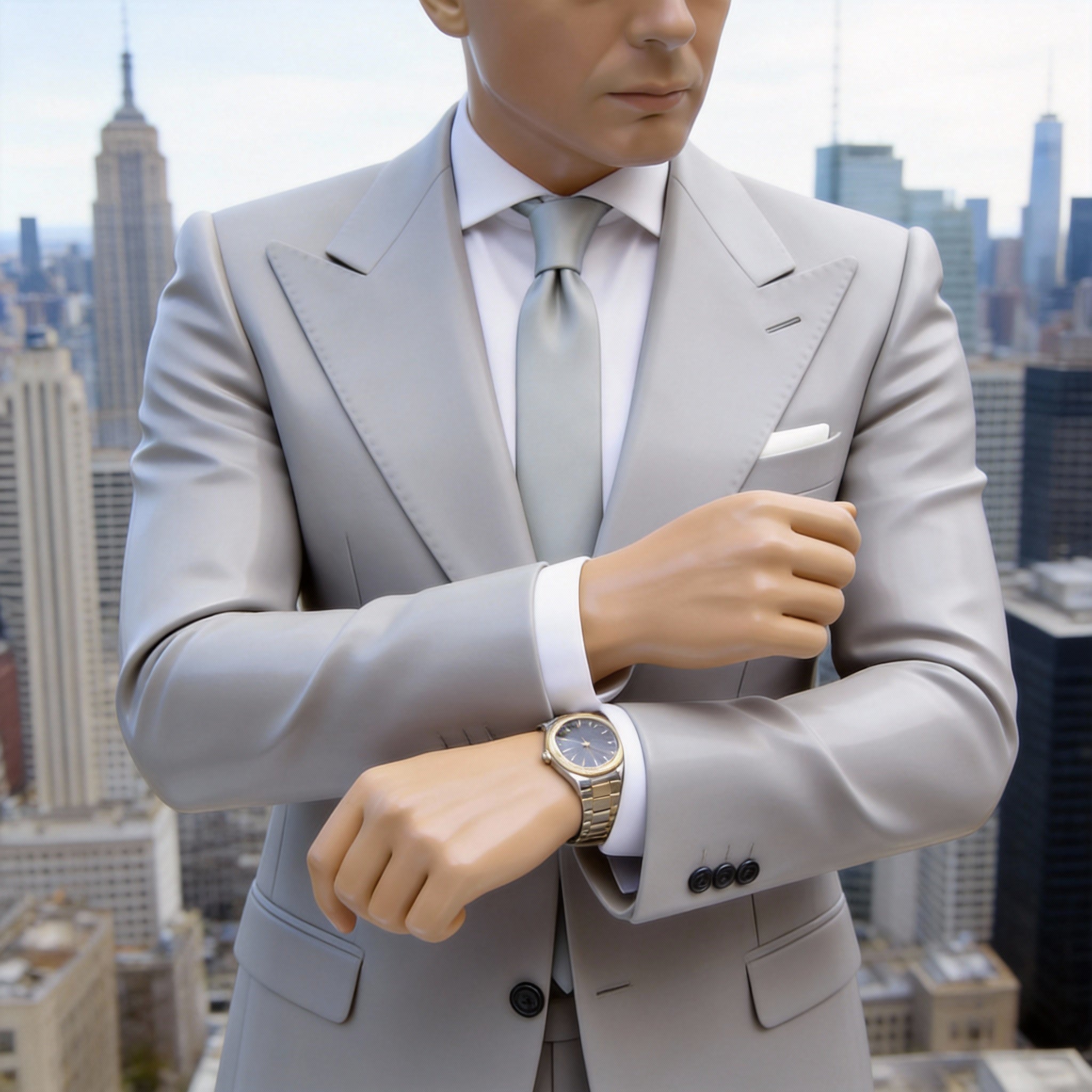 Light Blue Solid Necktie