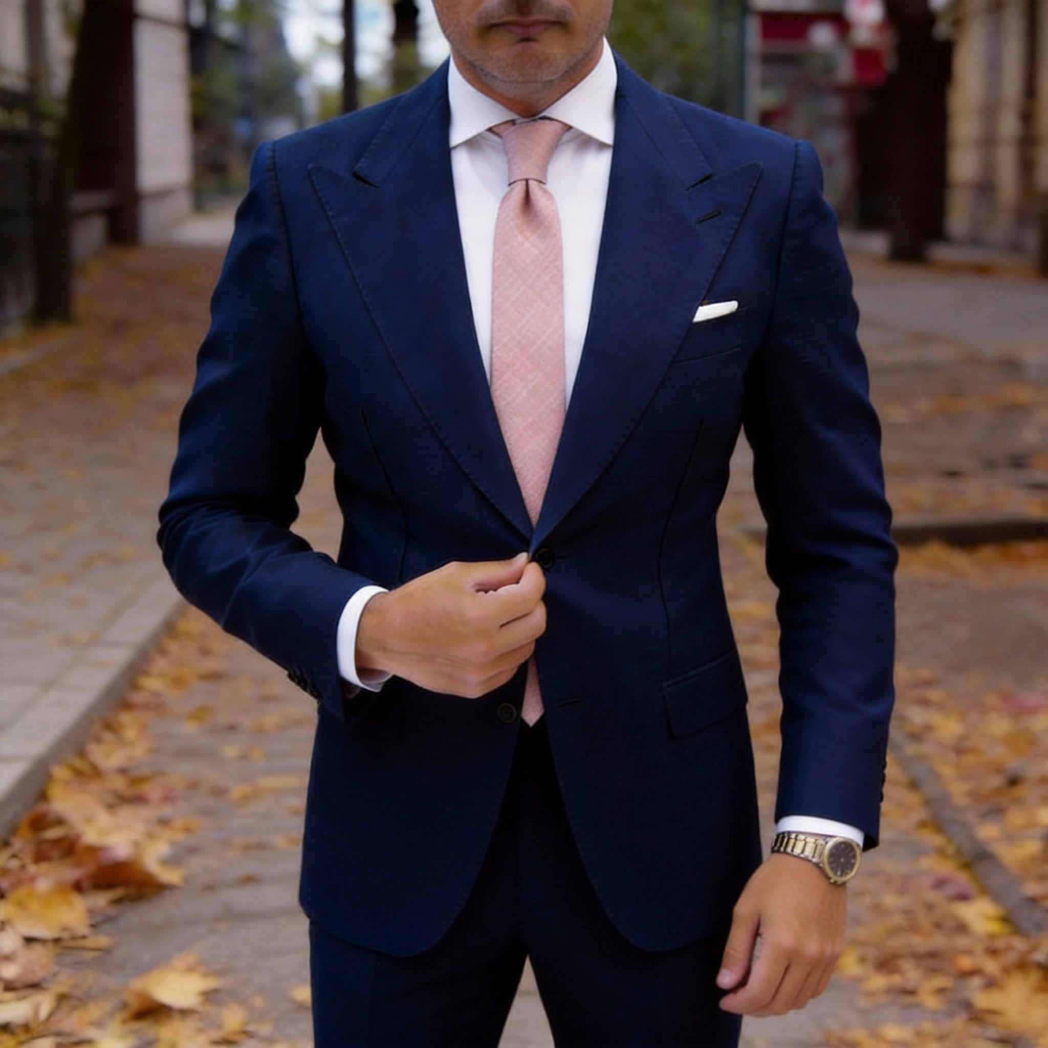 Pink With Subtle Plaid Necktie