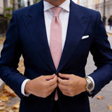 Pink With Subtle Plaid Necktie