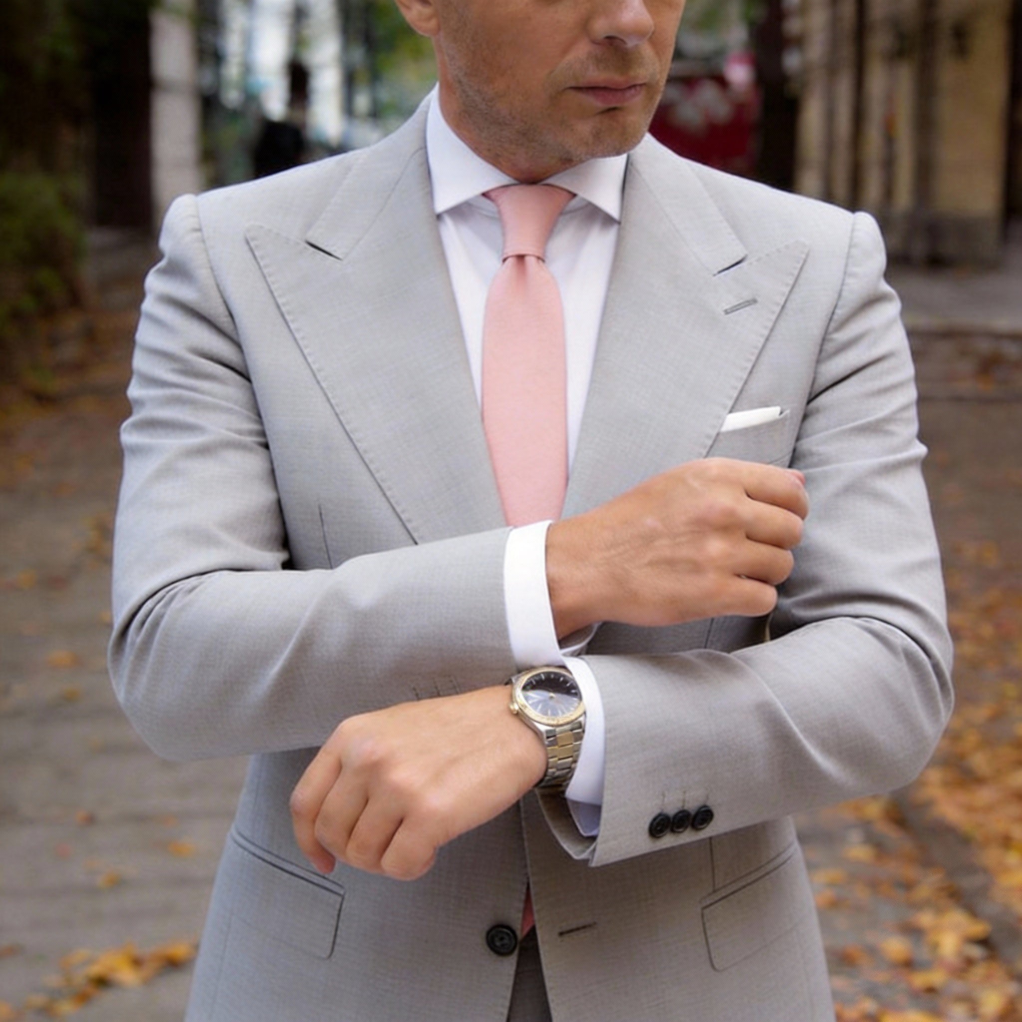 Light Peach with Light Peach Solid Necktie