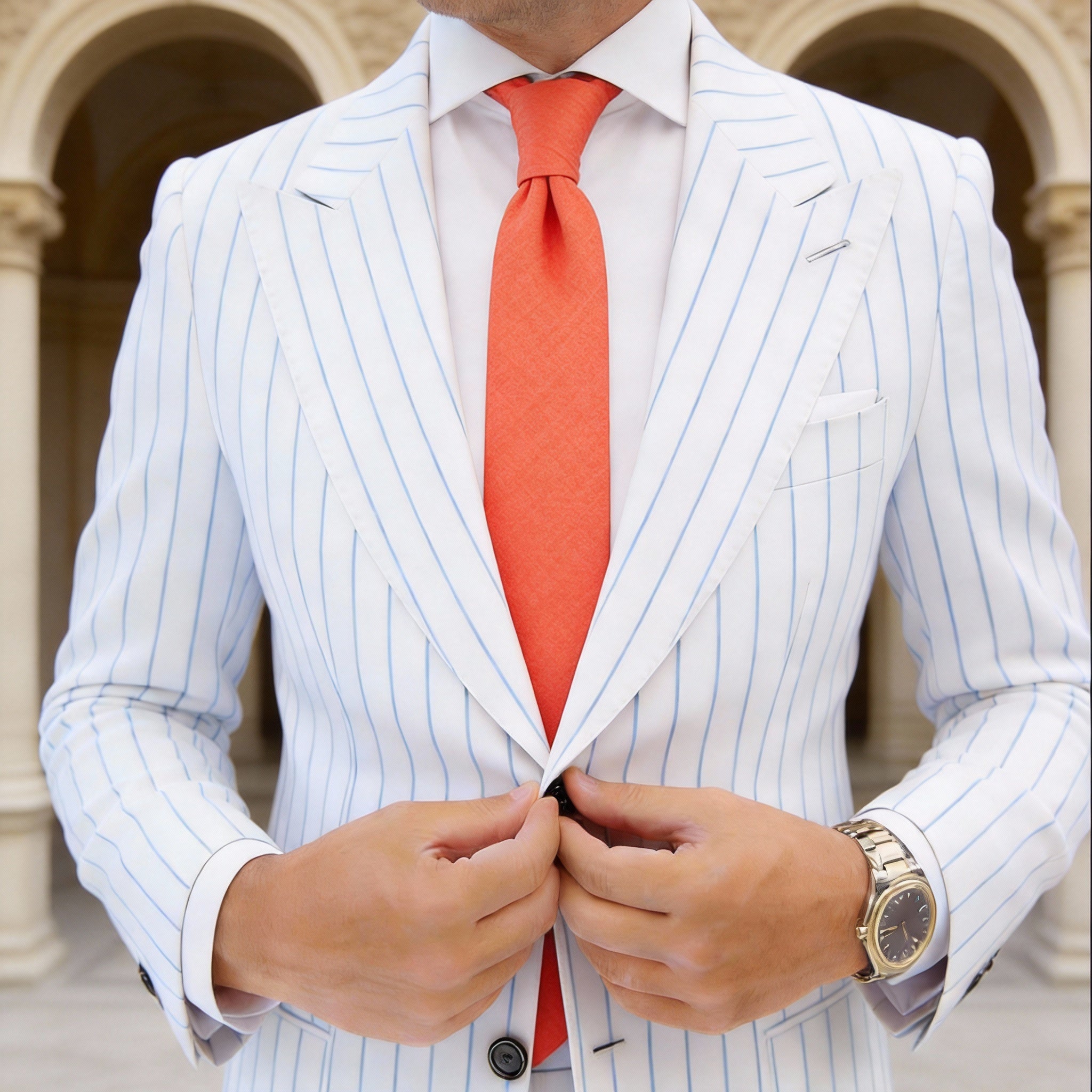 Orange with Orange Solid Necktie