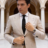 Black with White Blue Dot Necktie