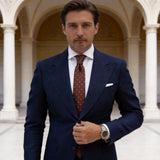 Brown with White Dot Clusters Necktie