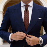 Brown with White Dot Clusters Necktie