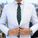 Green with Blue-White Paisley Necktie