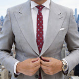 Red Necktie with Blue Paisley