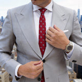 Red Necktie with Blue Paisley