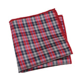Red Blue Plaid Pocket Square