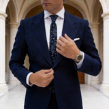 Black With Blue Paisley Necktie