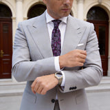 Black With Purple Paisley Necktie