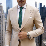 Green With Teal Paisley Necktie