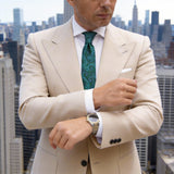 Green With Teal Paisley Necktie