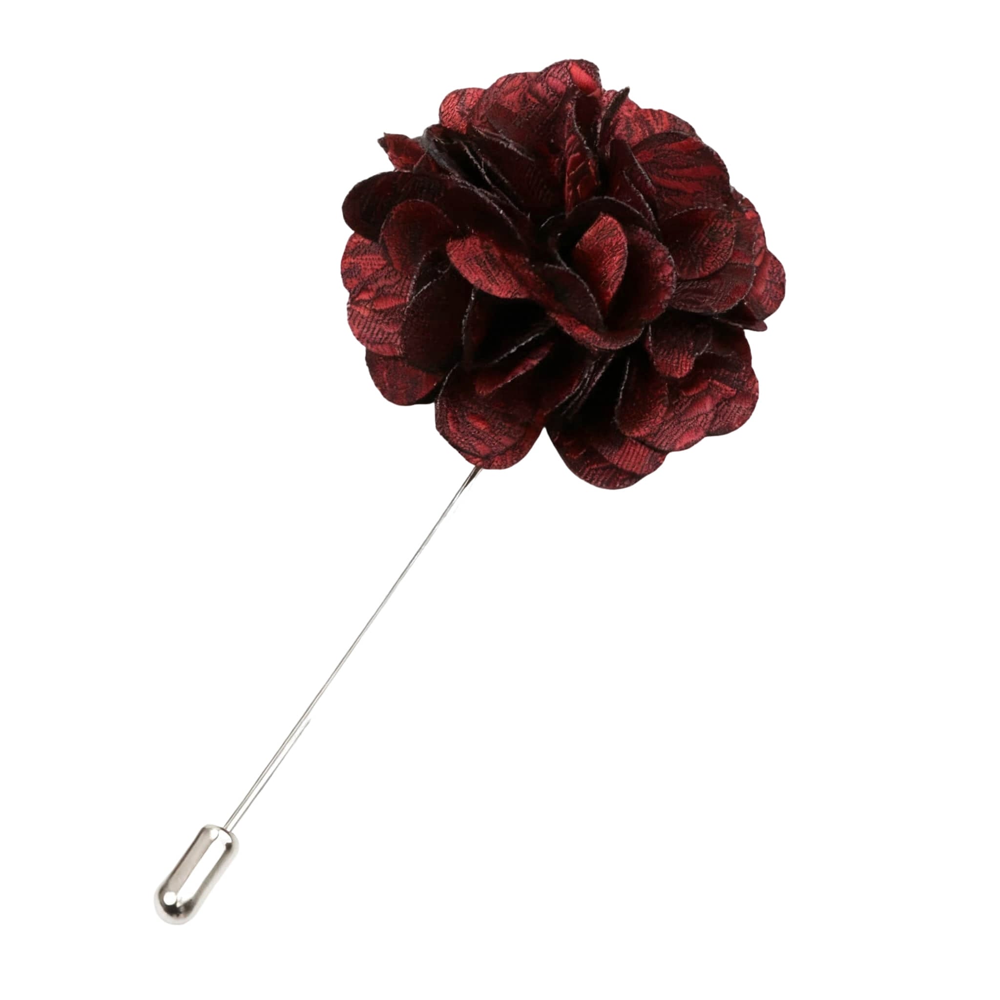 Burgundy Black Woven Lapel Pin