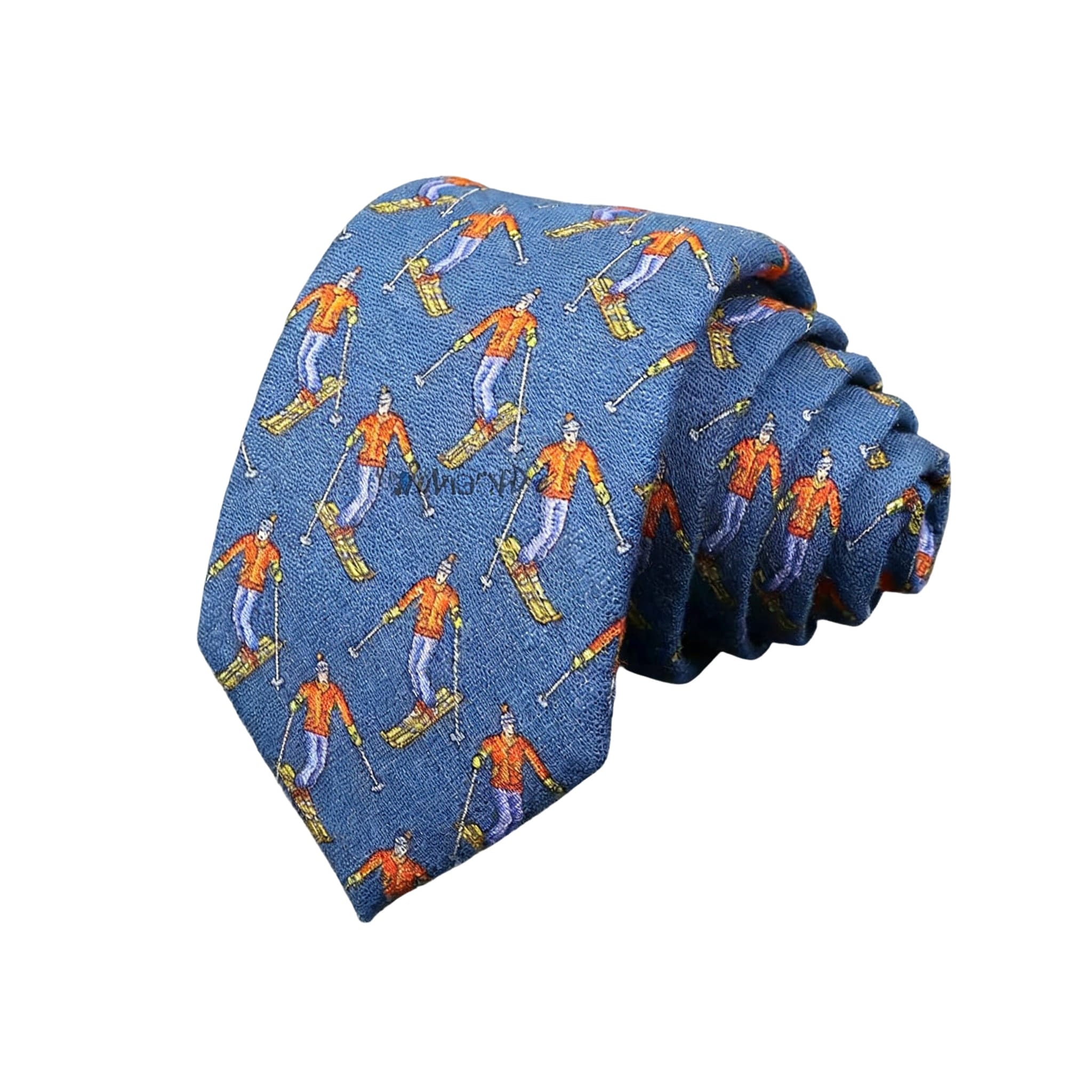 Blue Orange Football Necktie