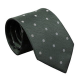 Green White Polka Dot Necktie