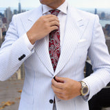 Red Necktie With White Paisley