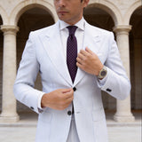 Dark Purple With Yellow Triangles Necktie