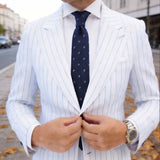 Navy Blue With Red Paisley Necktie