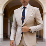 Dark Blue With Yellow Flower Necktie