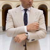 Dark Blue With Yellow Flower Necktie