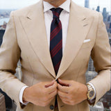 Navy Blue With Red Stripe Necktie