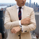 Navy Blue With Red Stripe Necktie